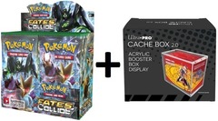 MINT Pokemon XY10 Fates Collide Booster Box PLUS Acrylic Ultra Pro Cache Box 2.0 Protector